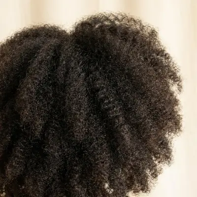 Close-up of 4B hair