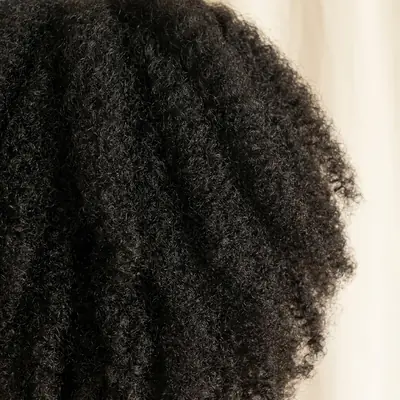 Close-up of 4C hair